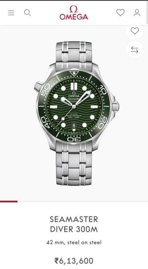 Omeg_a seamaster diver 300M automatic Silver-Green