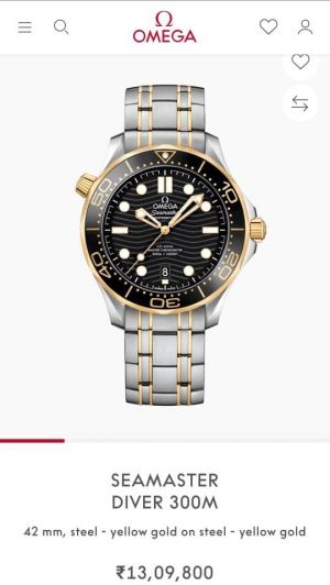 Omeg_a seamaster diver 300M automatic Gold-Black
