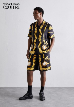 Versace Couture Black Printed Imported Cord Set (1576)