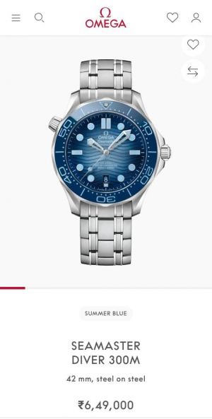 Omeg_a Seamaster Diver 300M Summer Blue Automatic 