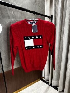 Tommy jeans Red Knitted woolen Sweatshirt