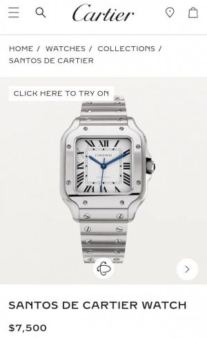 Cartie_r Santos Automatic Silver-White