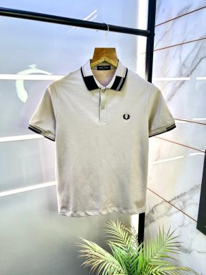 Fred Perry Beige Polo Premium Collar Neck T-shirt F2998-BE
