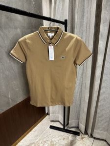 Lacost_e Brown Polo Tshirt with Brand collar
