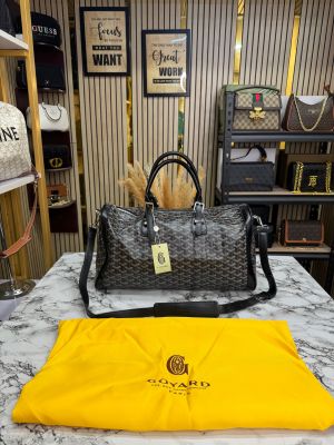 Goyard Boston Premium Quality Travel Duffle Bag With Dust Bag (BLACK)