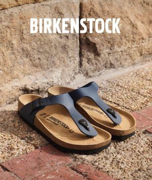 Birkenstock  Gizeh Navy Blue Leather