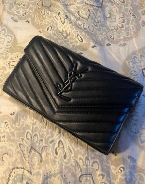 Yves Saint Laurent YSL Cassandra Clutch Bag (Black) (no return)