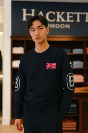 Hacket_t London Navy blue Full sleeves Tshirt