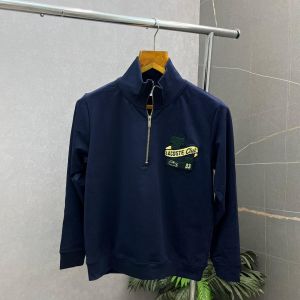 Lacost_e Navy Blue Premium Zipper Full Sleeves Tshirt 494