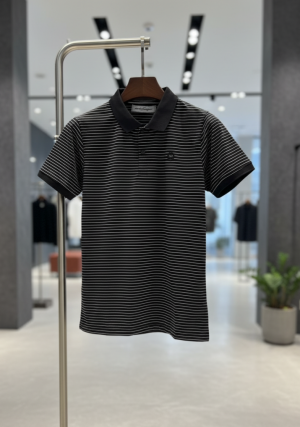  FERRAGAMO IMPORTED POLO T-SHIRT BLACK