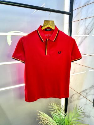 Fred Perry Red Polo Premium Collar Neck T-shirt F2998-RE