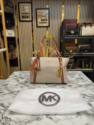 Michael_Kors Sullivan Side Cut Tote Bag With Dust Bag (Beige)