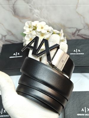 Ax ARMAN_I EXCHANGE PREMIUM QUALITY IMP REVERSEABLE BELT WITH OG BOX