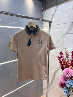 Hacke t Beige Premium 240 gsm interlock compact cotton fabric Polo Tshirt with Collar Design and Embroidered Logo 3215