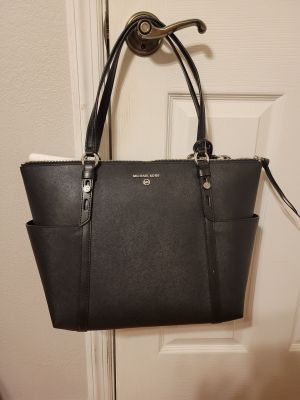 Michael_Kors Sullivan Side Cut Tote Bag With Dust Bag (Black)