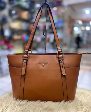 Michael_Kors Sullivan Side Cut Tote Bag With Dust Bag (Brown)