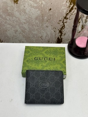GUCC_I BLACK PREMIUM WALLET WITH OG BOX MODEL NO - 15