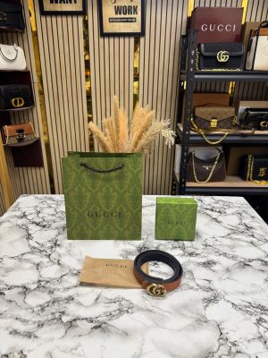 GUCC_I PREMIUM BELT WITH  OG BOX DUST BAG CARRY BAG G53 RED