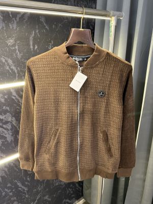 Balmai n Paris Knitted Zipper Jacket (Brown)