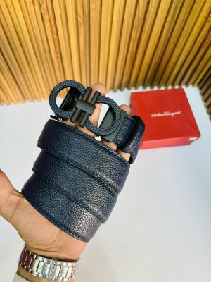 07 SF SALVATORE FERRAGAM_O NAVY BLUE PREMIUM QUALITY AUTOMATIC LOCK BELT