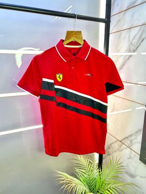 Ferrari Edition Polo Premium Red Collar Neck T-shirt F2945-R3
