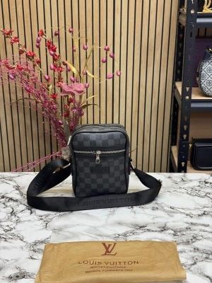 Louis_Vuitton Danube Side Bag Premium Quality With Dust Bag (Black Checks)