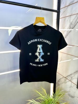Arman_i Exchange Black Round Premium Neck T-shirt F1923-BL