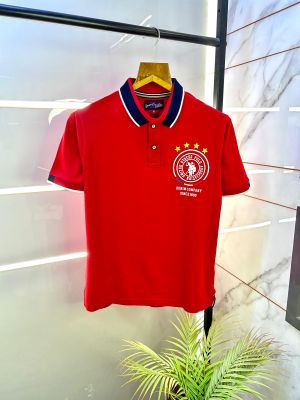 Us Polo Red Collar Neck Premium T-shirt F2837-RE