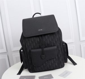 Christian_Dior_Saddle_Oblique_BackPack_With_Dust_Bag_(Full_Black)