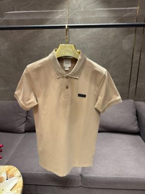  SALECALVIN KLEI_N BEIGE PREMIUM FABRIC COLLAR WORK POLO