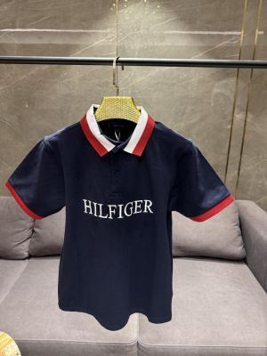 SALETOMMY HILFIGE_R NAVY BLUE PREMIUM FRONT PRINTED POLO
