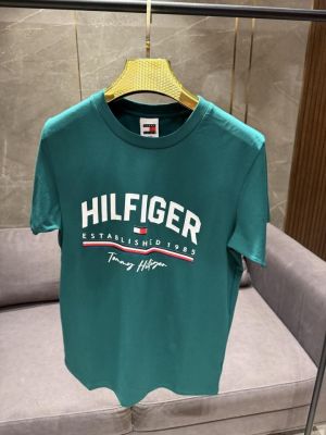 SALE TOMMY HILFIGE_R GREEN PREMIUM PRINTED TSHIRT