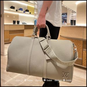 Louis_Vuitton_LV Keepall Bandoulire Premium Unisex Duffle Bag With Dust Bag & Accessories (Grey - 1145)