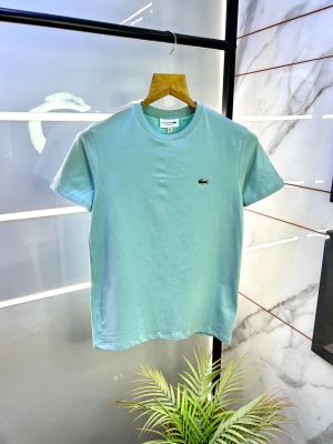 Lacost e Light Green Embroidery Logo Round Neck Premium T-shirt F2995-LGR