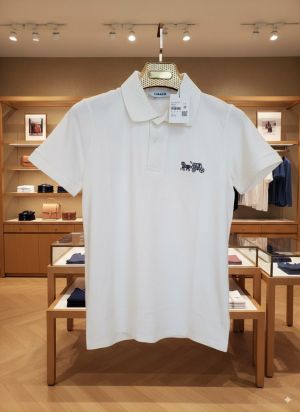 Coach_White_Premium_Imported_Polo_T-Shirt_(1842)