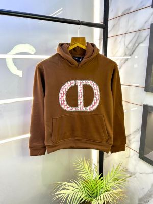 Christian Dio r Dark Brown Imported Back Printed Premium Hoodie F1156-DBR