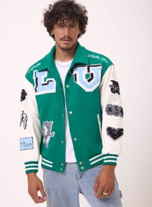 LOUIS.VUITTON.100%.IMPORTED.ALL.OVER.EMBROIDERY.PATCH.ON.FRONT.BACK.&.SLEEVES.VERY.PREMIUM.HEAVY.VARSITY.JACKET.CS242