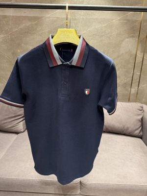 SALE TOMMY HILFIGE_R NAVY BLUE PREMIUM COLLAR POLO