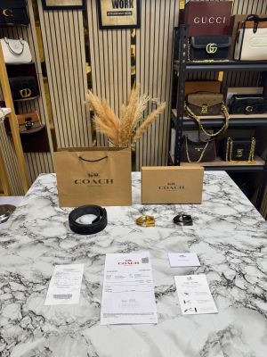 Coac_h Reversible Signature Belt Combo C-Buckles Includes Box Dust Bag And Carry Bag (09-CO)