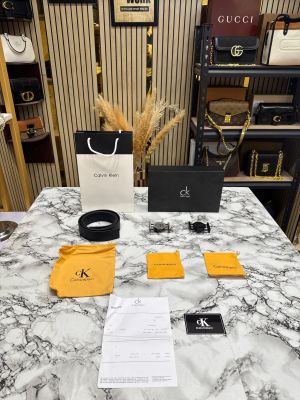 Calvin_Klein Leather Belt Combo CK-Buckles Includes Box Dust Bag And Carry Bag (CK-4)