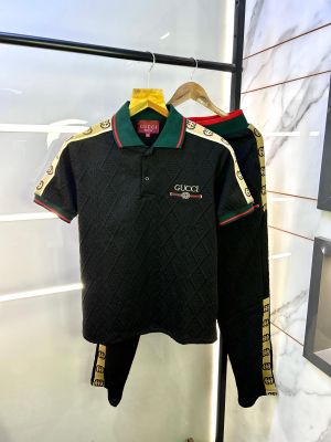 Gucc i Black Imported Embossed Print Premium Track Suit Brand Carry Bag Packing F2907-BL