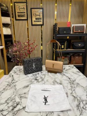 Yves Saint Laurent Ysl Sunset Shoulder Bag With Box And Dust Bag (Apricot-8878)