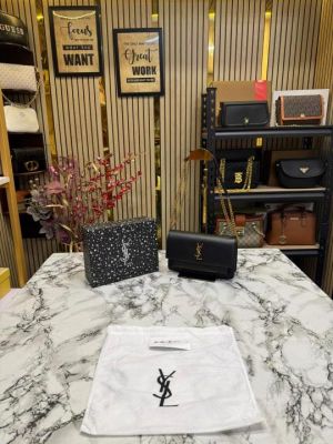 Yves Saint Laurent Ysl Sunset Shoulder Bag With Box And Dust Bag (Black-8878)