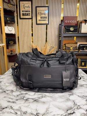 Hugo_Boss Premium Quality Travel Duffle Bag (BS0866-BLACK)