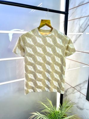 Arman_i Exchange Beige Round Premium Neck T-shirt F1923-BE