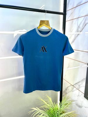 Arman_i Exchange Blue Round Premium Neck T-shirt F1923-BU