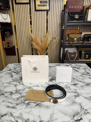 Tory_Burch Pave Double T Logo Iconic Belt (T55-White)