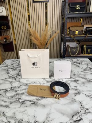 TORY_BURCH PREMIUM QUALITY BELT WITH OG BOX DUST BAG & CARRY BAG T58 TAN