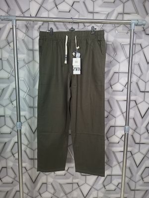 Zara_Green_Premium_Cotton_Linen_TrackPant_(1625)
