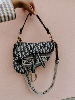 Dior_Saddle_Oblique_Black_Embroidery_ShoulderBag_With_OriginalBox_DustCover